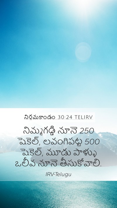 నిర్గమకాండం 30:24 TELIRV Bible Verse Image