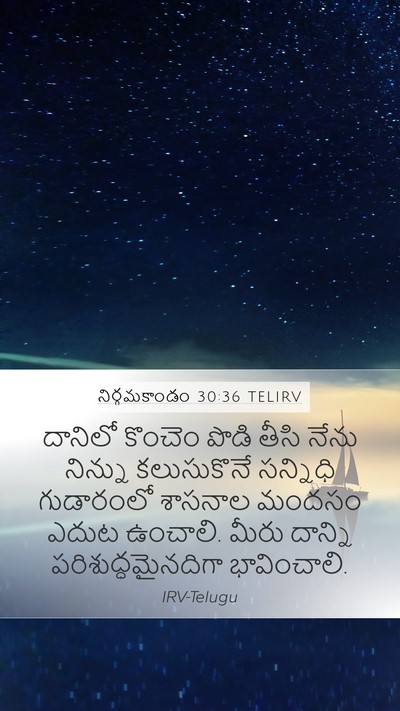 నిర్గమకాండం 30:36 TELIRV Bible Verse Image