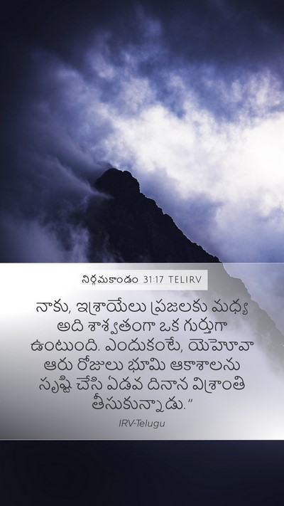 నిర్గమకాండం 31:17 TELIRV Bible Verse Image