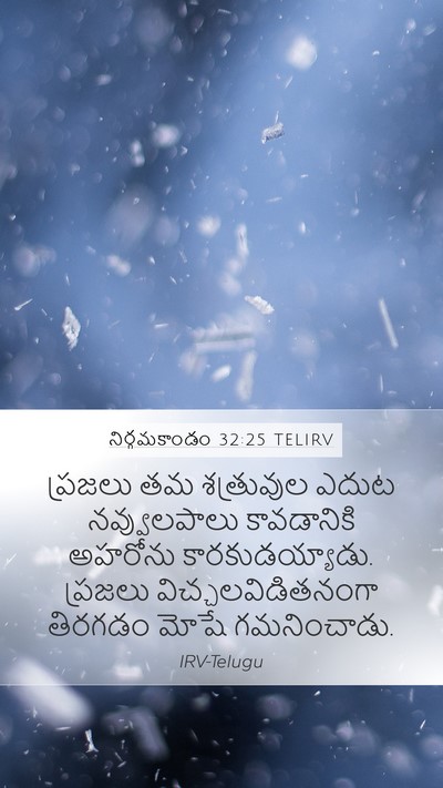నిర్గమకాండం 32:25 TELIRV Bible Verse Image