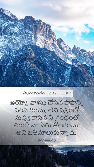 నిర్గమకాండం 32:32 TELIRV Bible Verse Image