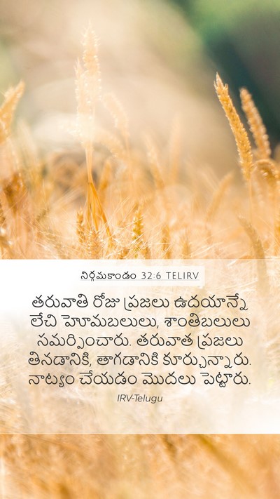 నిర్గమకాండం 32:6 TELIRV Bible Verse Image