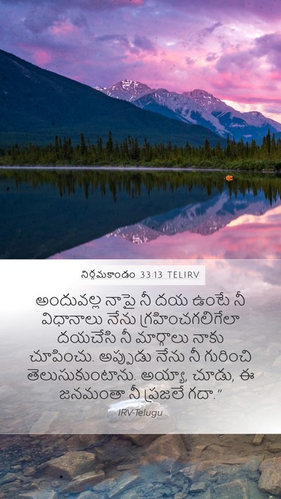 నిర్గమకాండం 33:13 TELIRV Bible Verse Image
