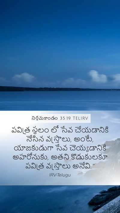 నిర్గమకాండం 35:19 TELIRV Bible Verse Image
