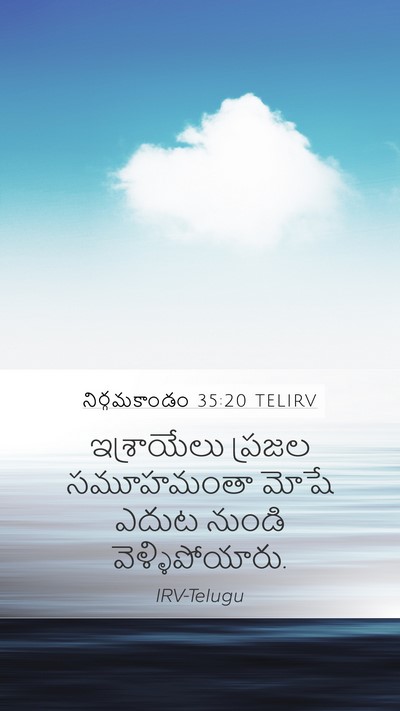 నిర్గమకాండం 35:20 TELIRV Mobile Phone Wallpaper - ఇశ్రాయేలు ప్రజల - Mobile Bible Verse Wallpaper
