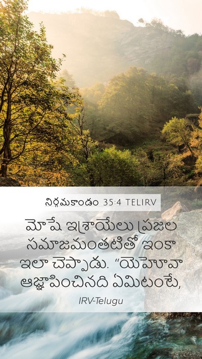 నిర్గమకాండం 35:4 TELIRV Bible Verse Image
