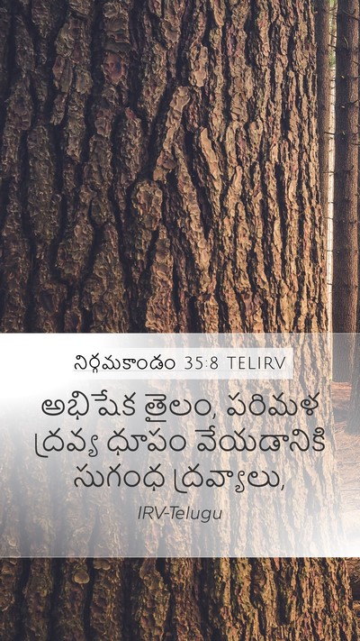 నిర్గమకాండం 35:8 TELIRV Bible Verse Image