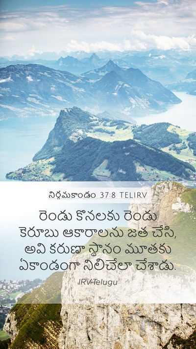 నిర్గమకాండం 37:8 TELIRV Mobile Phone Wallpaper - రెండు కొనలకు - Mobile Bible Verse Wallpaper