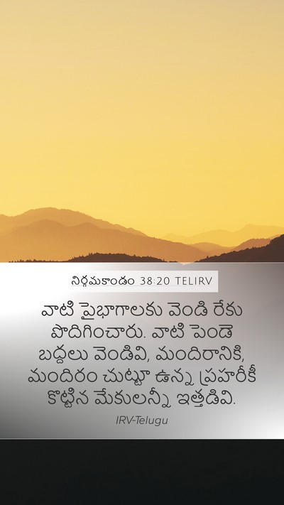 నిర్గమకాండం 38:20 TELIRV Mobile Phone Wallpaper - వాటి పైభాగాలకు - Mobile Bible Verse Wallpaper