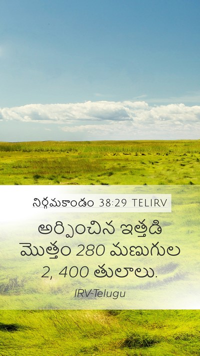 నిర్గమకాండం 38:29 TELIRV Mobile Phone Wallpaper - అర్పించిన ఇత్తడి - Mobile Bible Verse Wallpaper