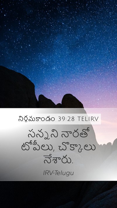 నిర్గమకాండం 39:28 TELIRV Bible Verse Image