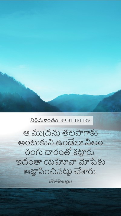 నిర్గమకాండం 39:31 TELIRV Bible Verse Image