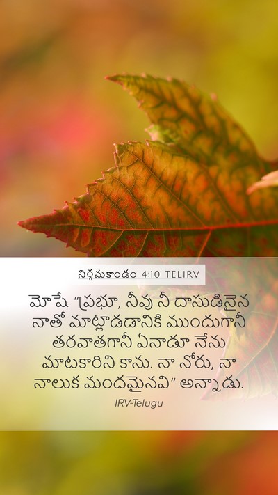 నిర్గమకాండం 4:10 TELIRV Bible Verse Image