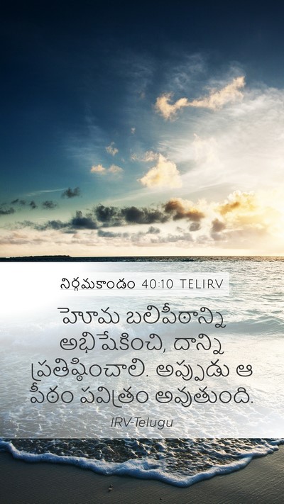 నిర్గమకాండం 40:10 TELIRV Bible Verse Image