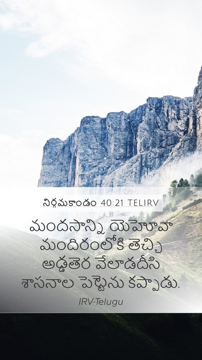 నిర్గమకాండం 40:21 TELIRV Bible Verse Image