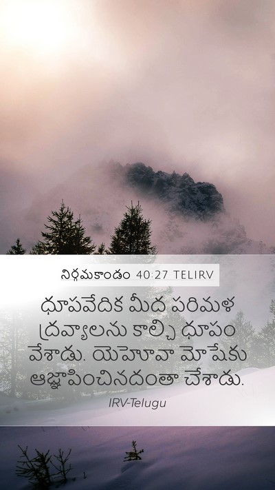 నిర్గమకాండం 40:27 TELIRV Bible Verse Image