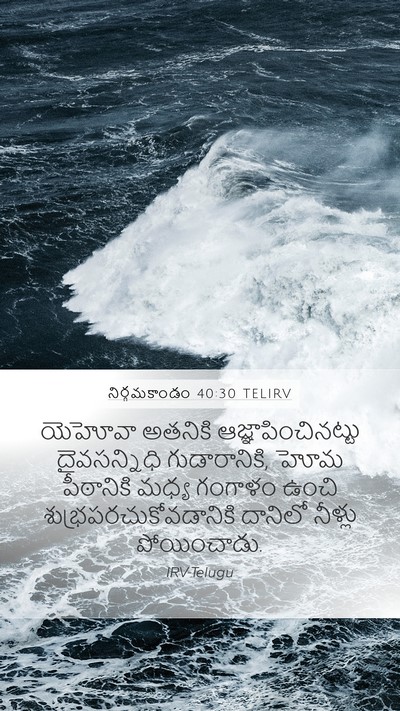 నిర్గమకాండం 40:30 TELIRV Bible Verse Image