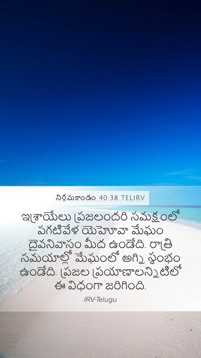 నిర్గమకాండం 40:38 TELIRV Mobile Phone Wallpaper - ఇశ్రాయేలు - Mobile Bible Verse Wallpaper