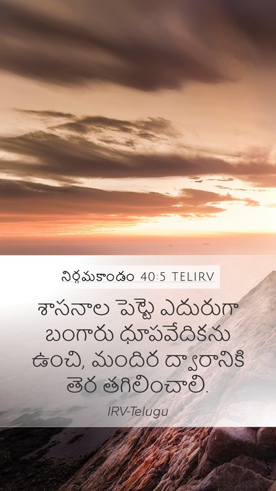నిర్గమకాండం 40:5 TELIRV Bible Verse Image