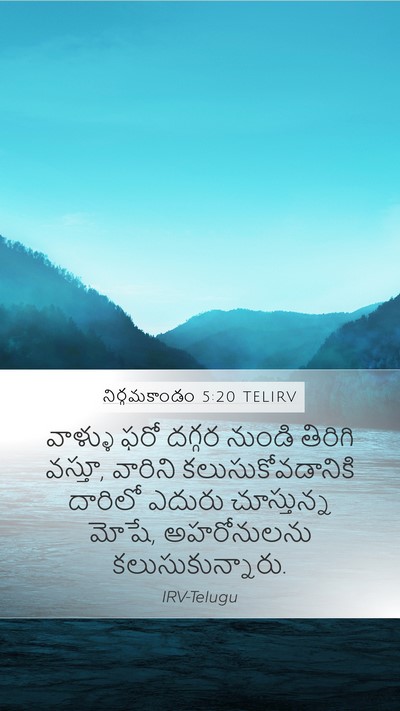 నిర్గమకాండం 5:20 TELIRV Mobile Phone Wallpaper - వాళ్ళు ఫరో దగ్గర - Mobile Bible Verse Wallpaper