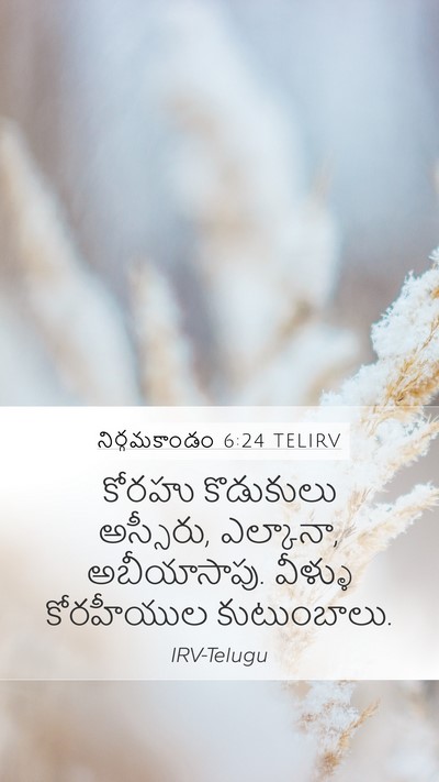 నిర్గమకాండం 6:24 TELIRV Bible Verse Image