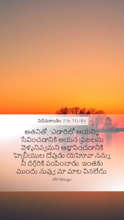 నిర్గమకాండం 7:16 TELIRV Bible Verse Image