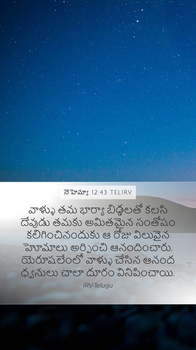 నెహెమ్యా 12:43 TELIRV Bible Verse Image