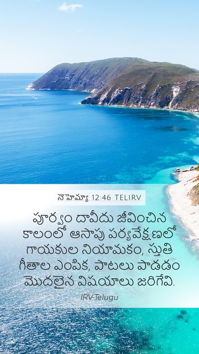 నెహెమ్యా 12:46 TELIRV Mobile Phone Wallpaper - పూర్వం దావీదు - Mobile Bible Verse Wallpaper