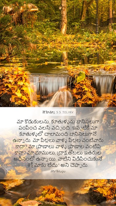 నెహెమ్యా 5:5 TELIRV Bible Verse Image