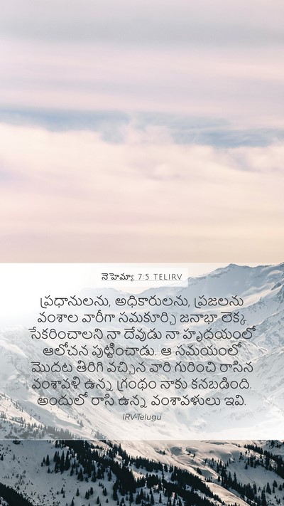 నెహెమ్యా 7:5 TELIRV Mobile Phone Wallpaper - ప్రధానులను, - Mobile Bible Verse Wallpaper