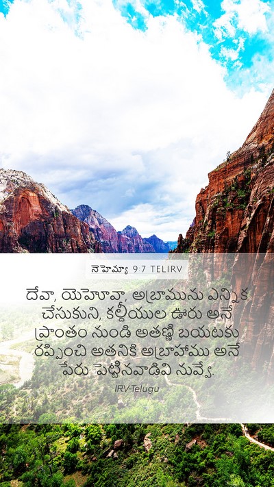 నెహెమ్యా 9:7 TELIRV Bible Verse Image