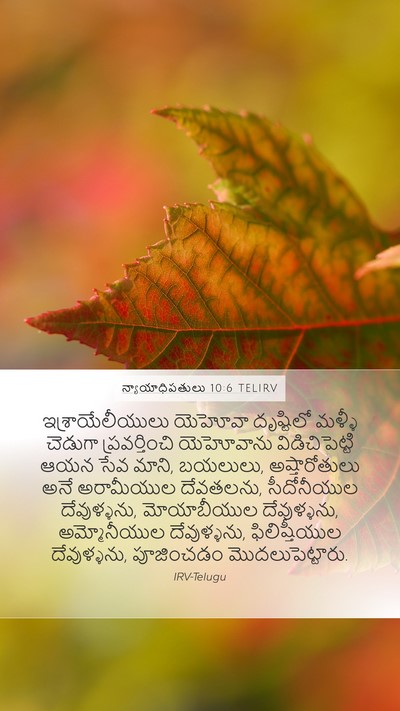 న్యాయాధిపతులు 10:6 TELIRV Bible Verse Image
