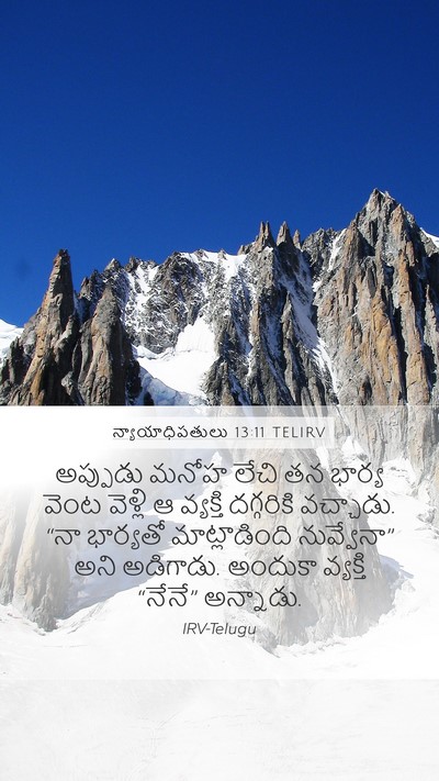 న్యాయాధిపతులు 13:11 TELIRV Bible Verse Image