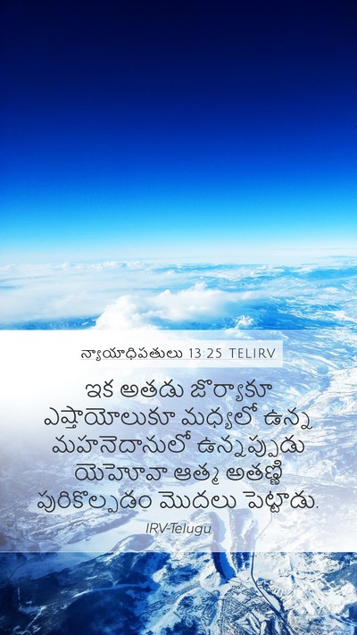 న్యాయాధిపతులు 13:25 TELIRV Bible Verse Image