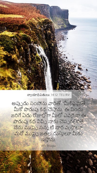 న్యాయాధిపతులు 14:12 TELIRV Bible Verse Image