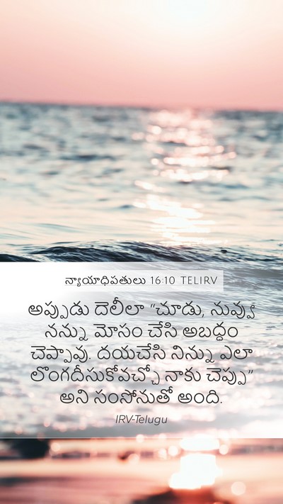 న్యాయాధిపతులు 16:10 TELIRV Bible Verse Image