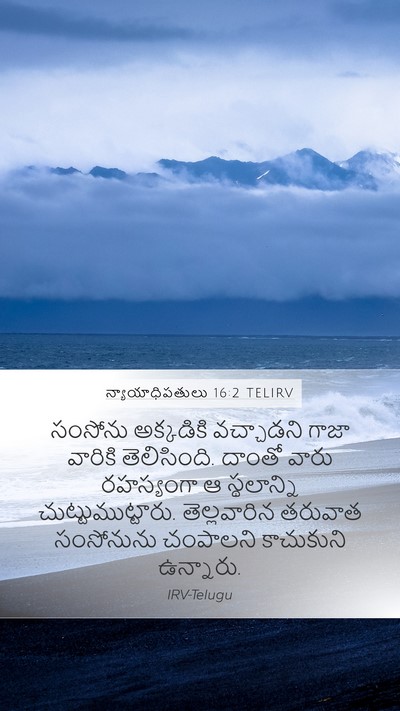 న్యాయాధిపతులు 16:2 TELIRV Bible Verse Image