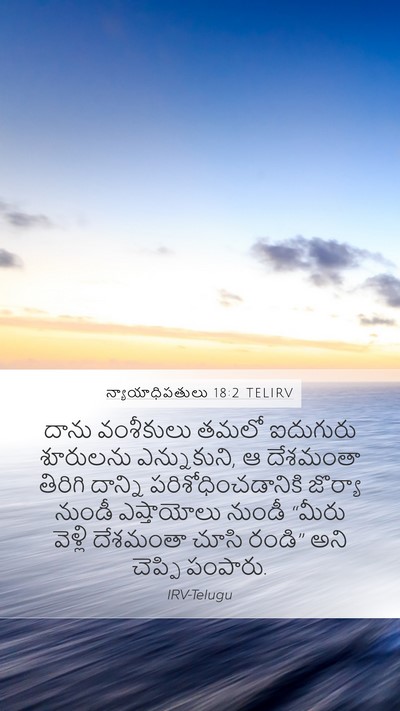 న్యాయాధిపతులు 18:2 TELIRV Bible Verse Image