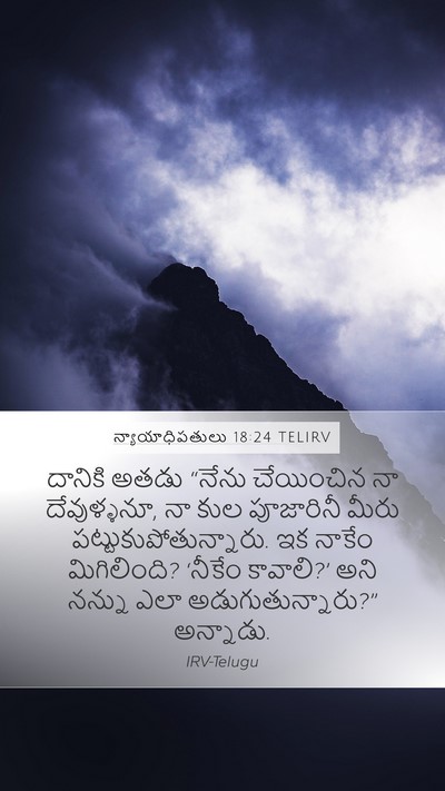 న్యాయాధిపతులు 18:24 TELIRV Bible Verse Image
