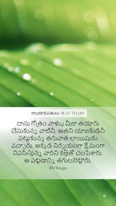 న్యాయాధిపతులు 18:27 TELIRV Bible Verse Image