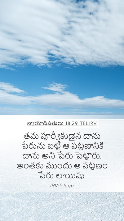 న్యాయాధిపతులు 18:29 TELIRV Bible Verse Image