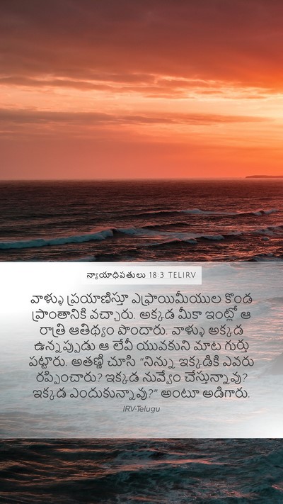 న్యాయాధిపతులు 18:3 TELIRV Mobile Phone Wallpaper - వాళ్ళు - Mobile Bible Verse Wallpaper