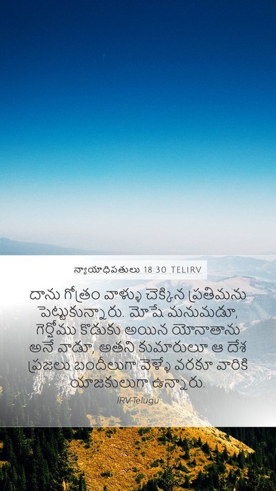 న్యాయాధిపతులు 18:30 TELIRV Mobile Phone Wallpaper - దాను గోత్రం - Mobile Bible Verse Wallpaper