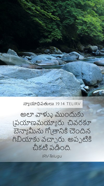 న్యాయాధిపతులు 19:14 TELIRV Bible Verse Image