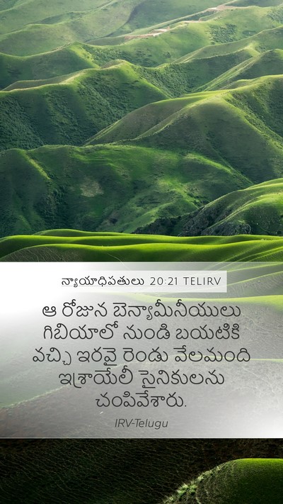 న్యాయాధిపతులు 20:21 TELIRV Bible Verse Image