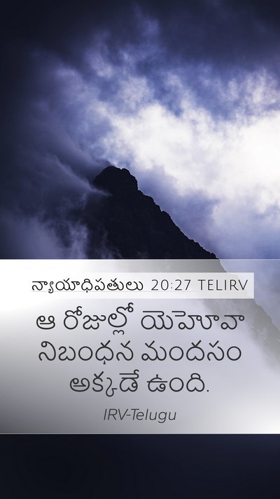 న్యాయాధిపతులు 20:27 TELIRV Bible Verse Image