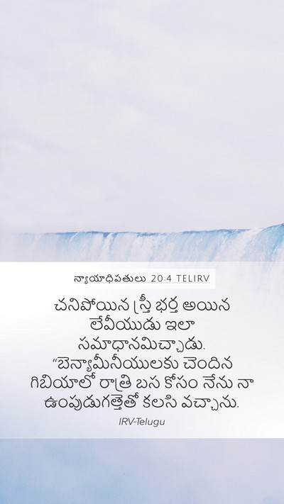 న్యాయాధిపతులు 20:4 TELIRV Bible Verse Image