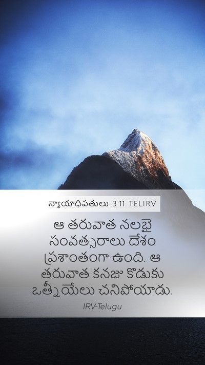 న్యాయాధిపతులు 3:11 TELIRV Bible Verse Image