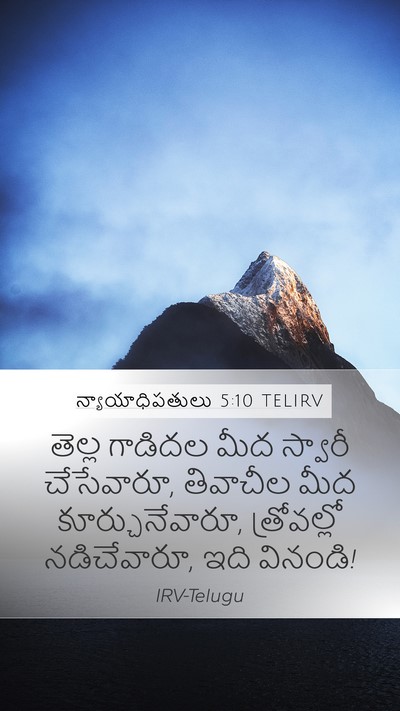 న్యాయాధిపతులు 5:10 TELIRV Bible Verse Image