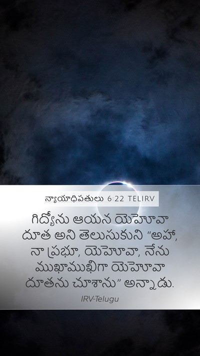 న్యాయాధిపతులు 6:22 TELIRV Bible Verse Image